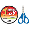 Шнур DAIWA J-Braid X8E-W/SC 0,42мм 150м multicolor + ножницы 40002993